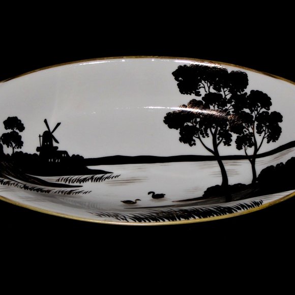Gorgeous Antique Porcelain Celery Dish | Hand Painted Nippon Dish | Trinket Dish - Picture 1 of 8